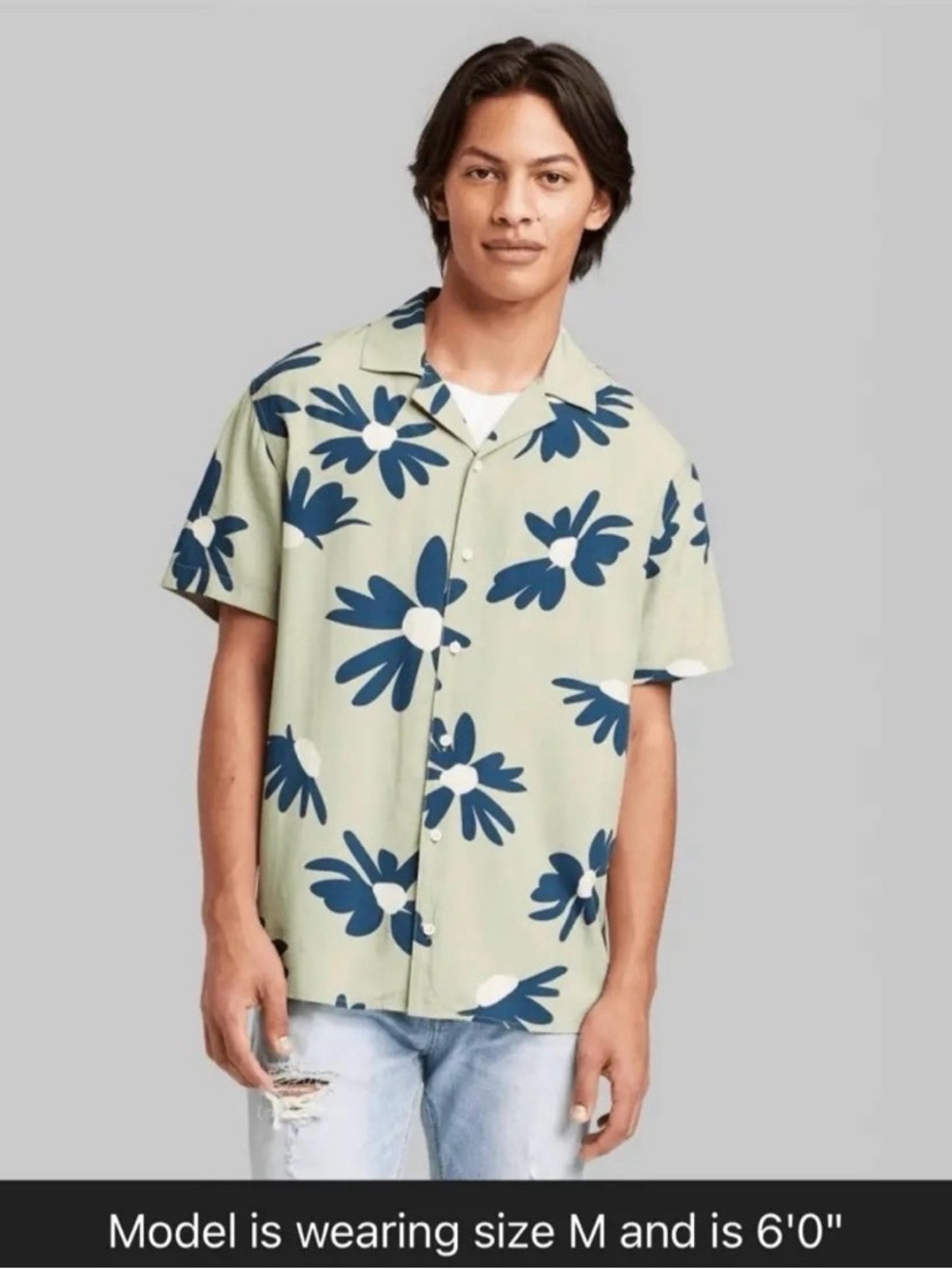 Original Use Mens Short Sleeve Button Down Cotton Camp Shirt Size small NWT